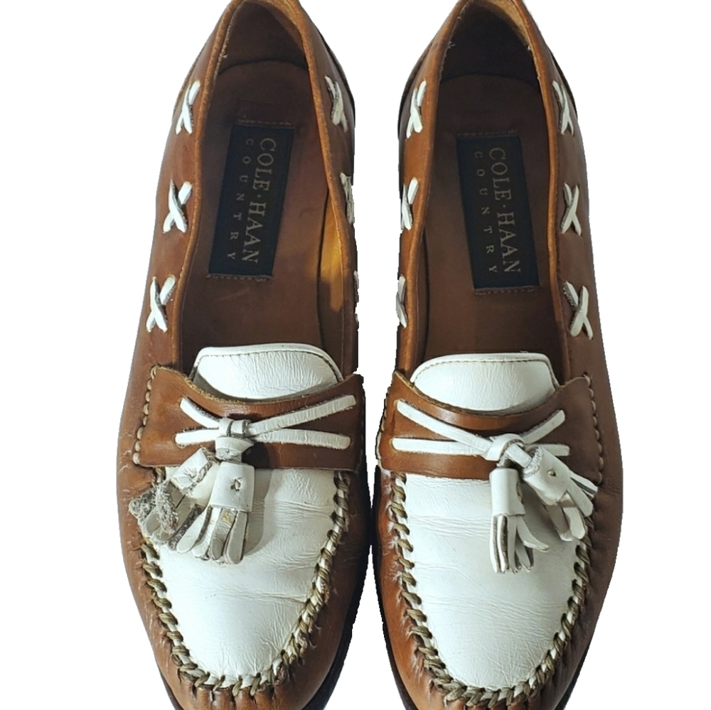 Cole Haan Leather Tassel Loafer, size 5.5M